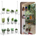 Jolof Store 3-Tier Hanging Clear Acrylic Window Plant Shelves