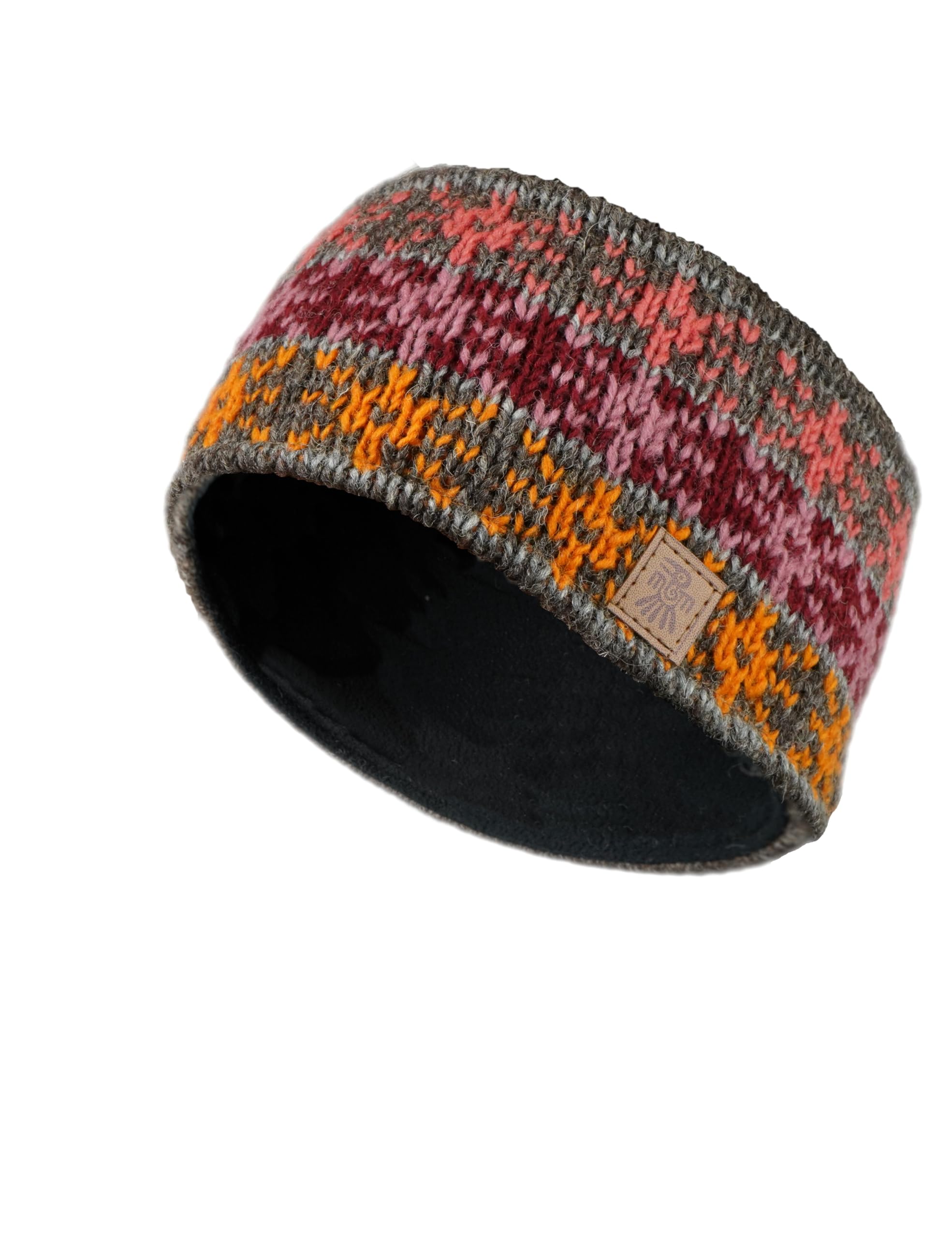 Pachamama Women's Wool Ear Warmer | Fleece Lined Star Headband
