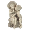 Design Toscano Kissing Kids Garden Statue | Antique Stone Resin, 35cm