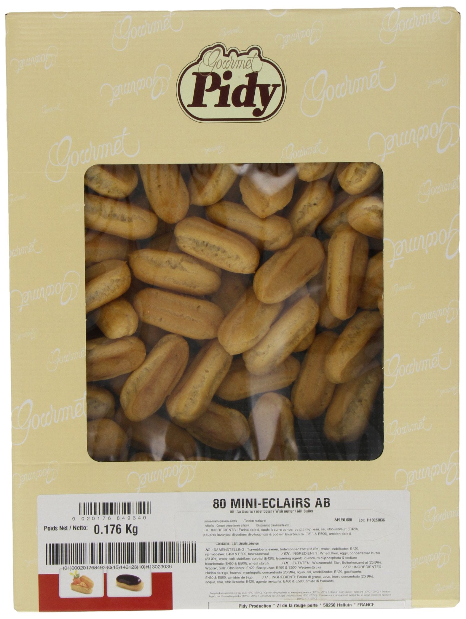 Pidy Mini Eclair Choux Pastry Shells - Ready to Fill - 80 Portions