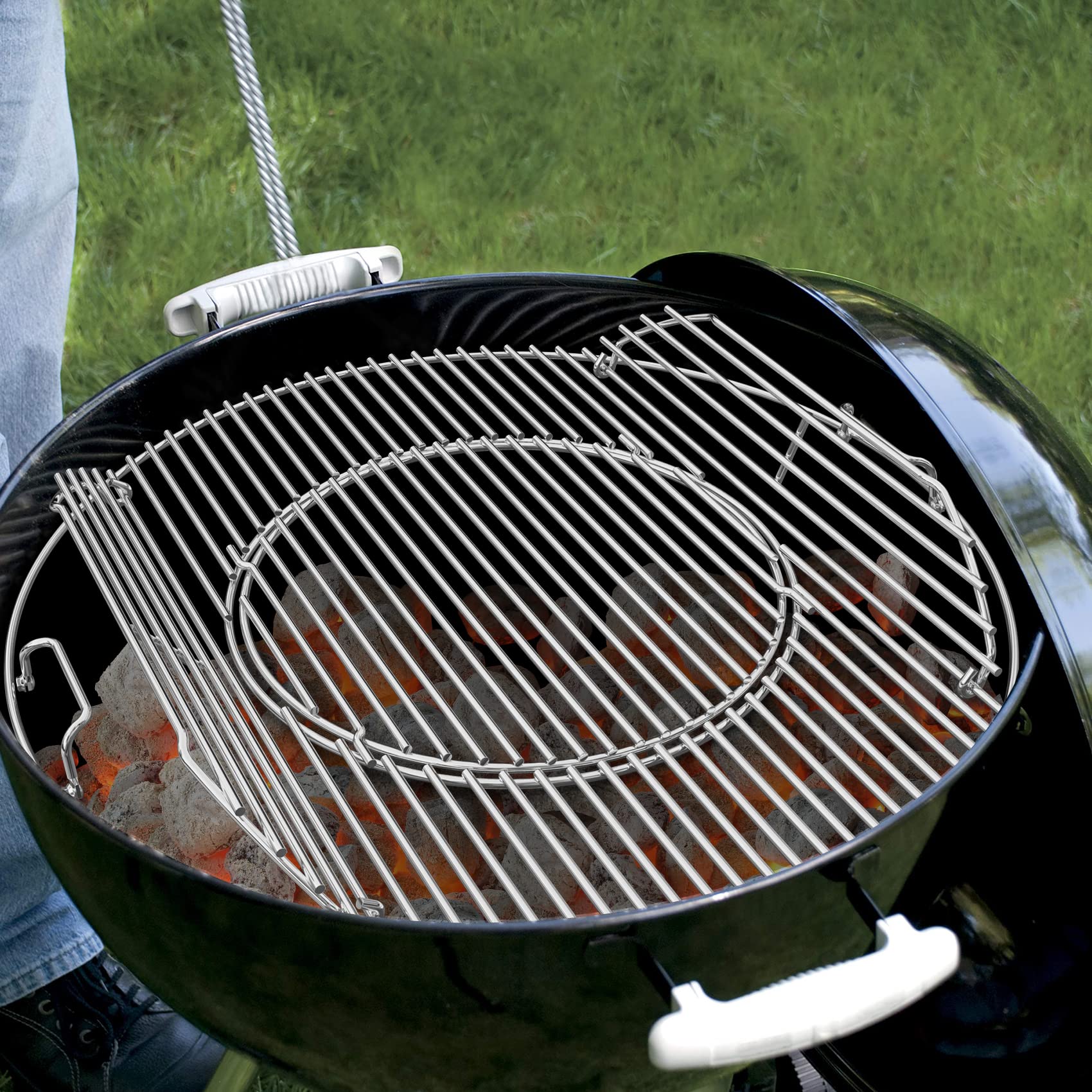 Onlyfire 21.5" Stainless Steel Cooking Grate for Weber 22.5" Kettle Grill