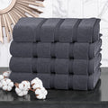 4-Piece Egyptian Cotton Bath Towel Set - 500 GSM Charcoal