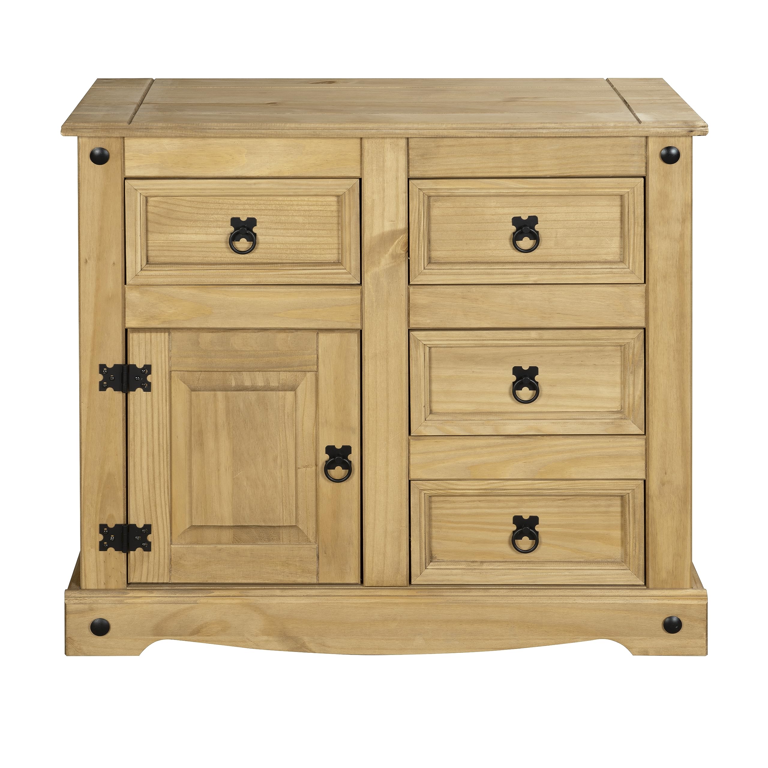 Corona Mexican Solid Pine Sideboard – 4 Drawer 1 Door Rustic Cabinet