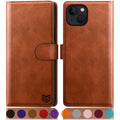 SUANPOT iPhone 14 Wallet Case – RFID Blocking PU Leather Flip Cover
