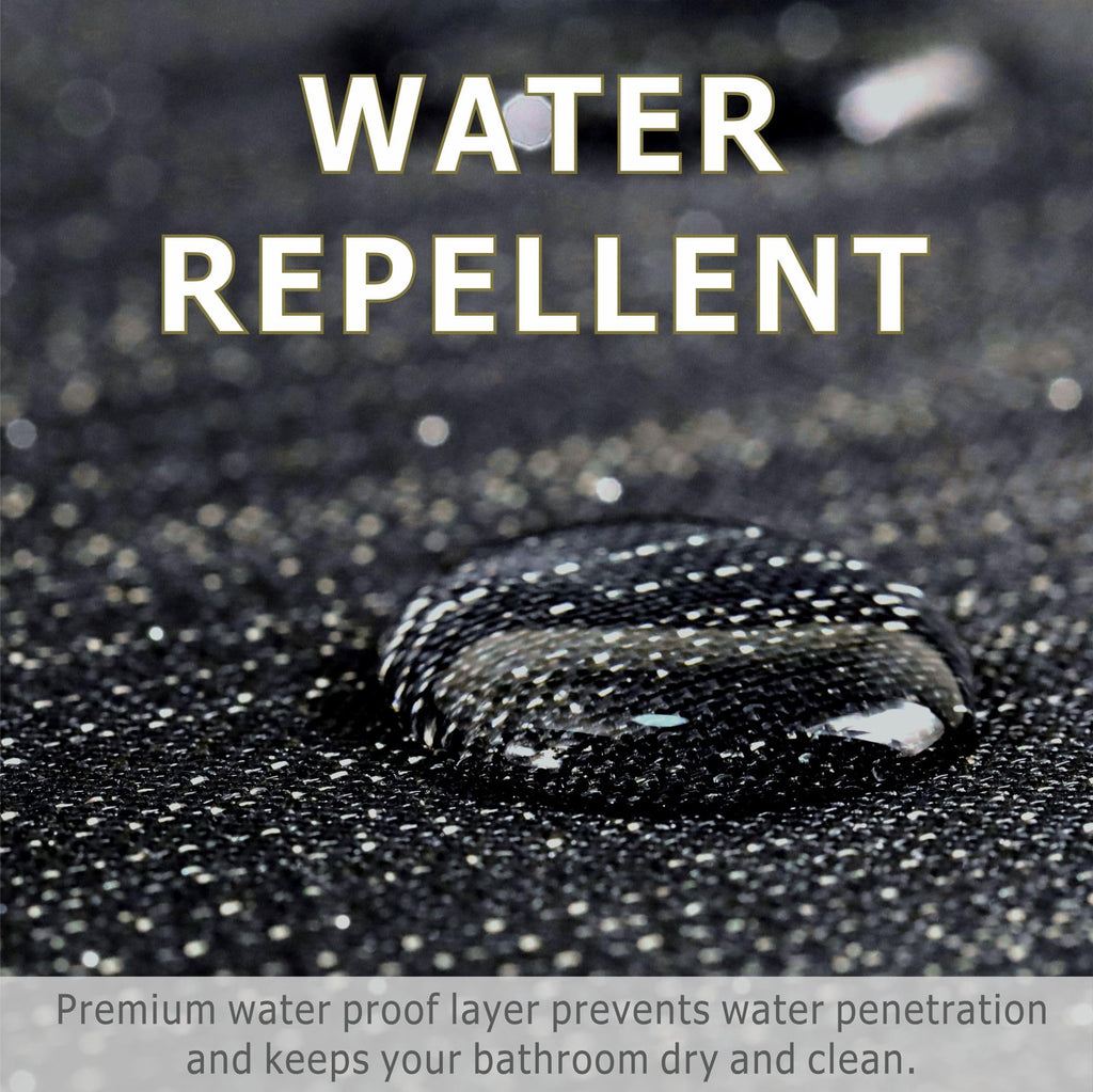 Black Silver Glitter Shower Curtain: Waterproof Washable, 200Lx183W - image 3