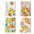Arquiel Lemon Kitchen Towels | 100% Cotton Quick Dry Dishcloths | Set of 4