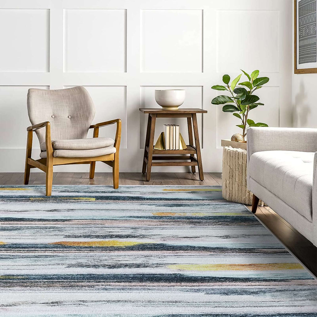 Tinyboy-hbq Shaggy Area Rug | Soft Boho Non-Slip Living Room Carpet