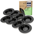 Kitchen Helpis Sink Strainer 8-Pack – Heavy Stainless Steel Black