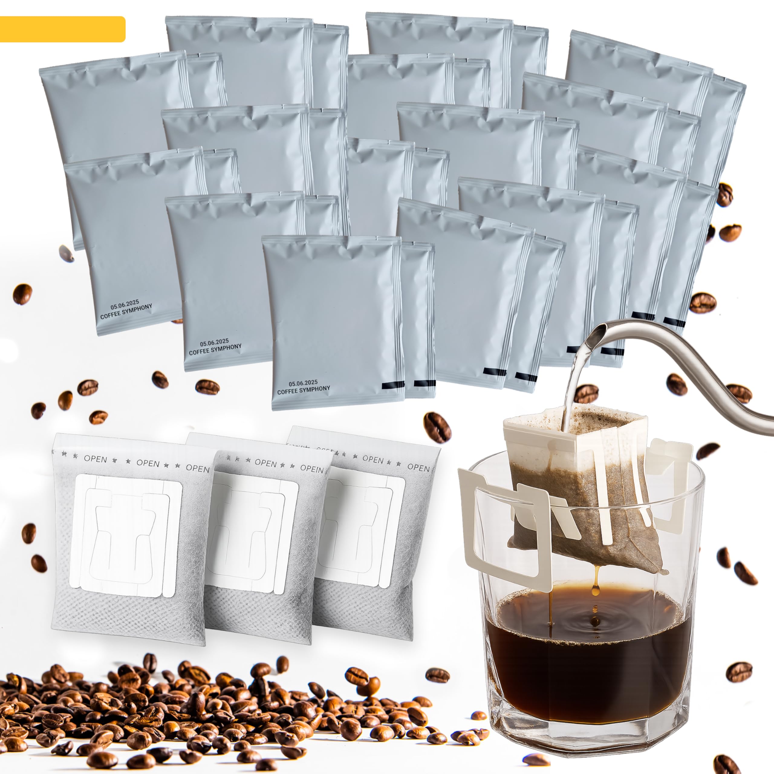 PROFISTA Symphony Single Serve Steeped Coffee Bags - 100% Arabica 7ct