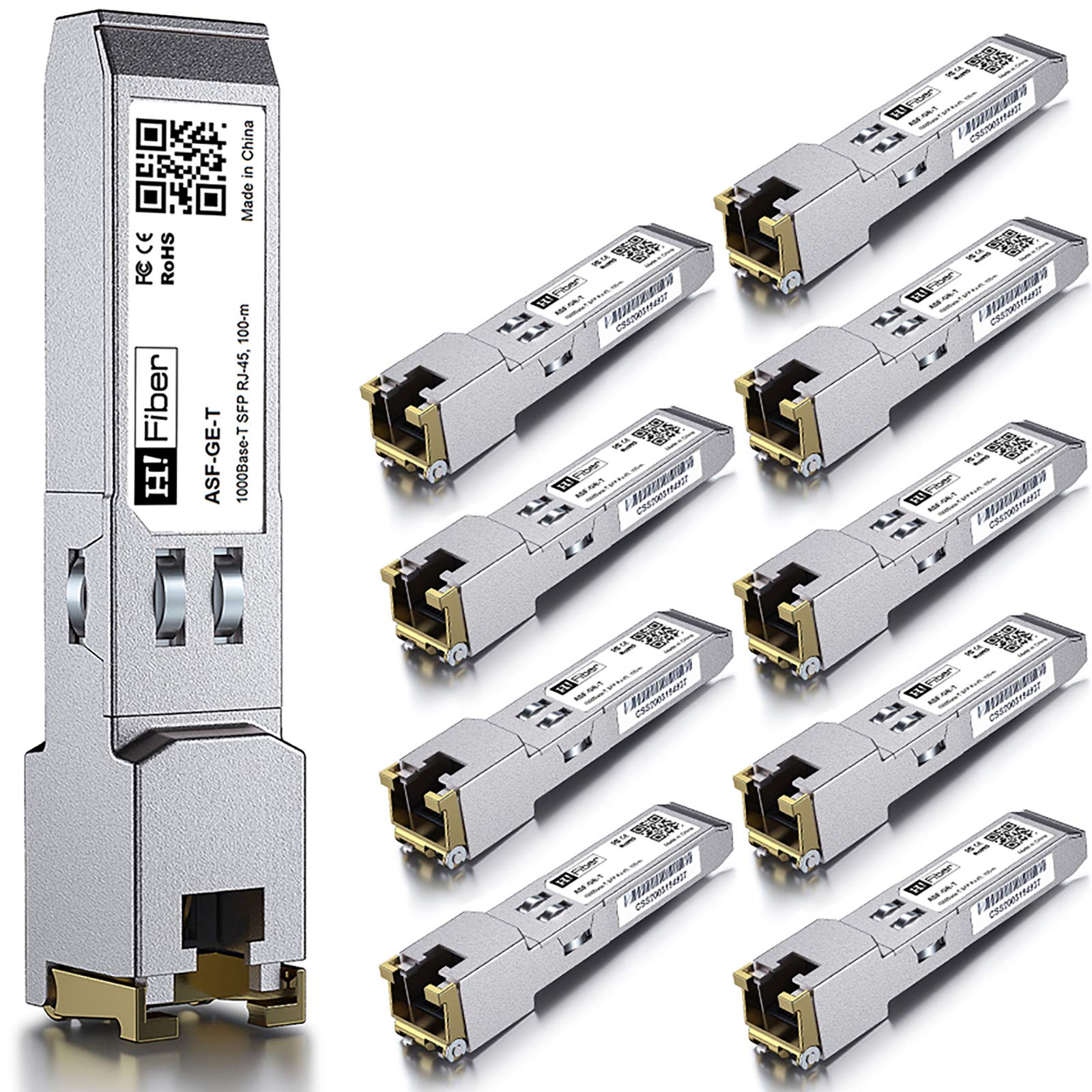 Cisco Compatible SFP Module - 10/100/1000Base-T Copper Transceiver 10-Pack