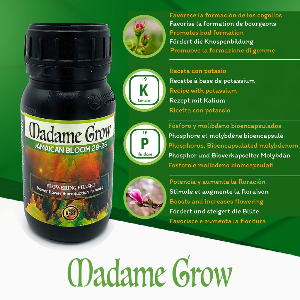 Madame Grow Jamaican Bloom Organic Flowering Fertilizer PK 28-25 - 1L