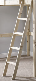 Strictly Beds and Bunks Slanted Bunk Bed Ladder – Solid Pine, Natural