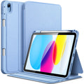 JETech iPad 11th/10th Gen Case with Pencil Holder – Blue Folio Stand