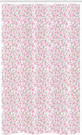 Abakuhaus Floral Fabric Shower Curtain – Spring Ranunculus Pattern, 47x70"