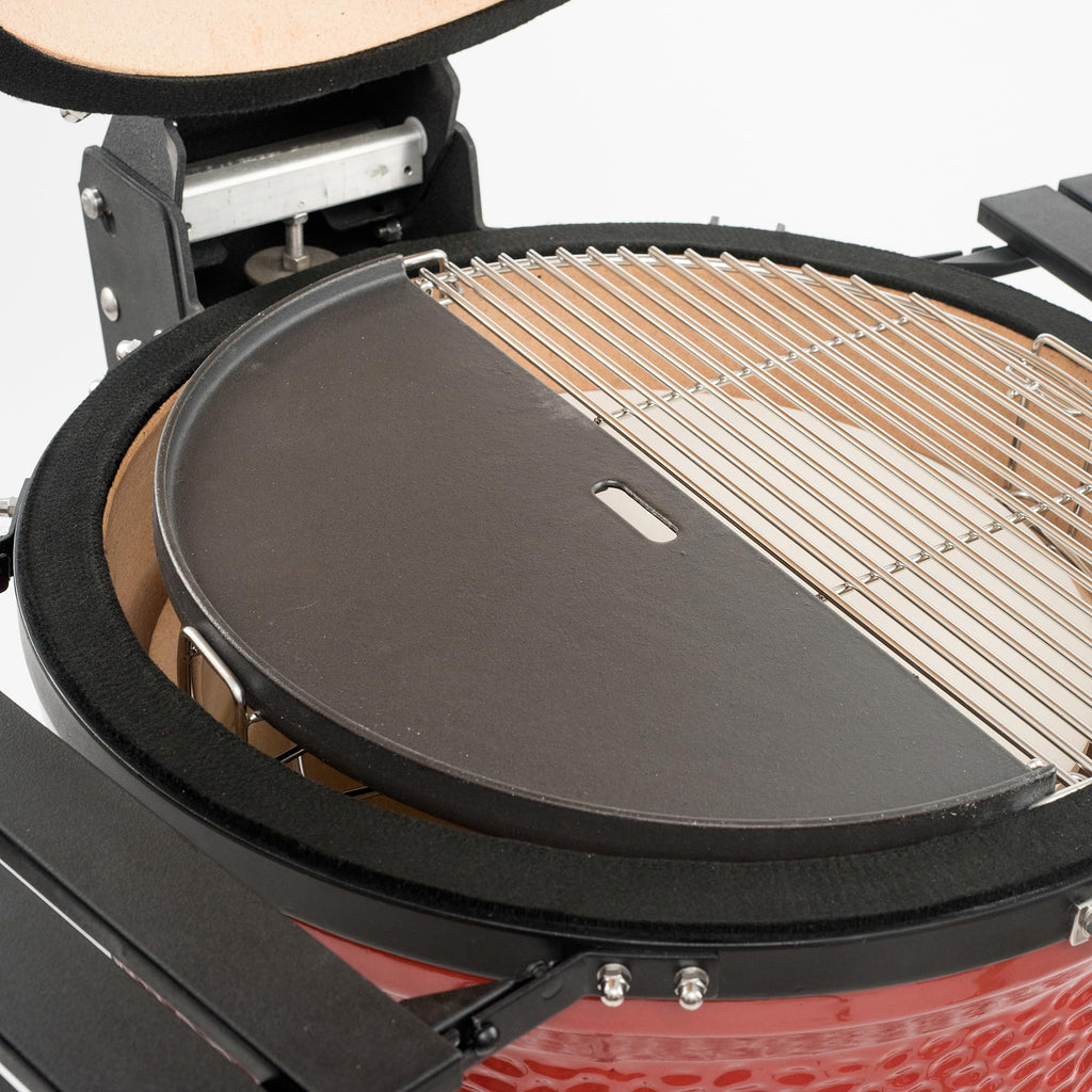 Kamado Joe Classic Joe Reversible Cast Iron Griddle – Half Moon Accessory