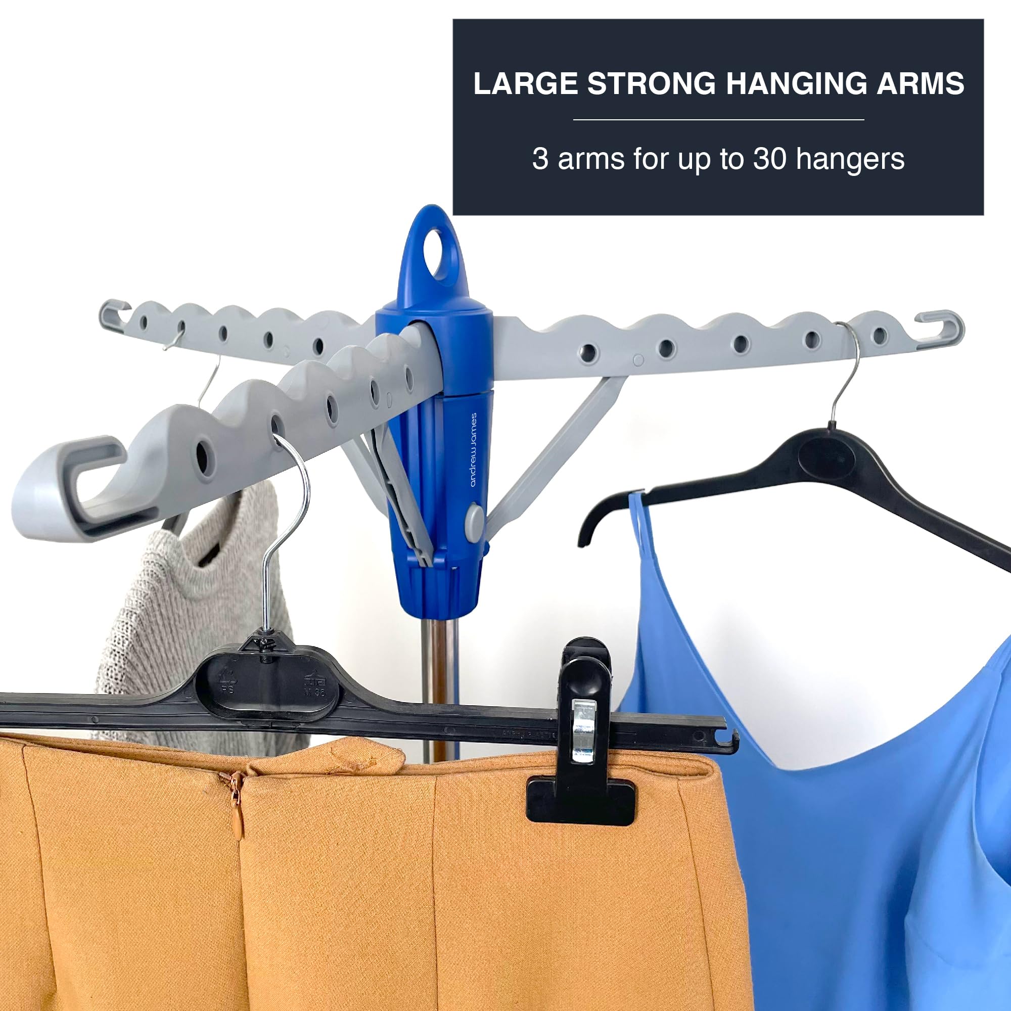 Andrew James Portable Clothes Rail - Foldable Tripod Airer & Drier