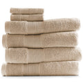 Hearth & Harbor 6-Piece Cotton Bath Towel Set | 700 GSM Ultra Soft - Cream