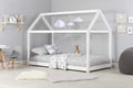 Birlea House Kids Bed – White Pine Wooden Single Bed Frame, 90cm