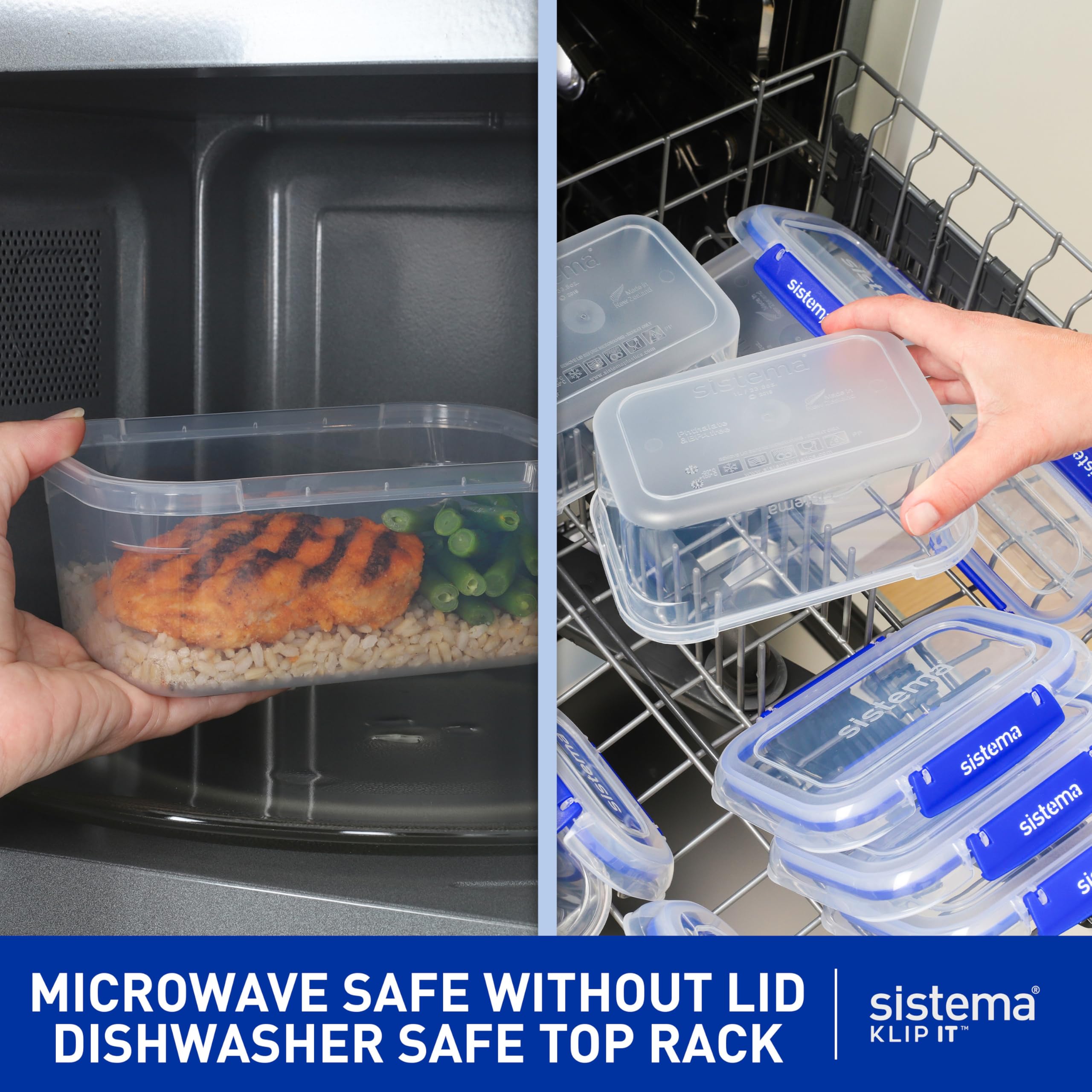 Sistema KLIP IT Food Storage Containers | 28-Piece Airtight Meal Prep Set