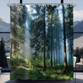 Jolof Store Forest Jungle Shower Curtain – Anti-Mould Polyester, 160x160cm