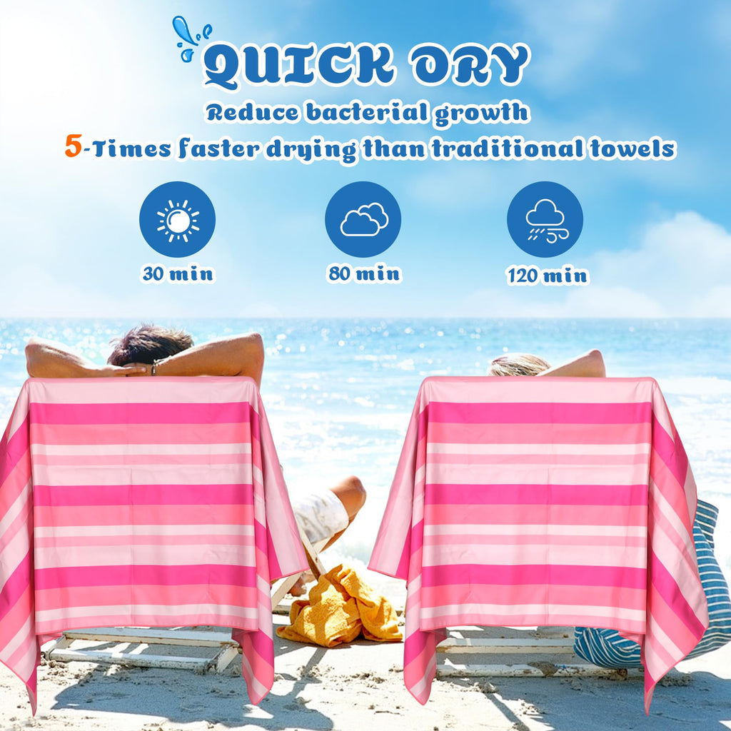 Anavasi Microfibre Beach Towels for Adults, 1 Pack 180 x 90cm 100% Recycled - image 4