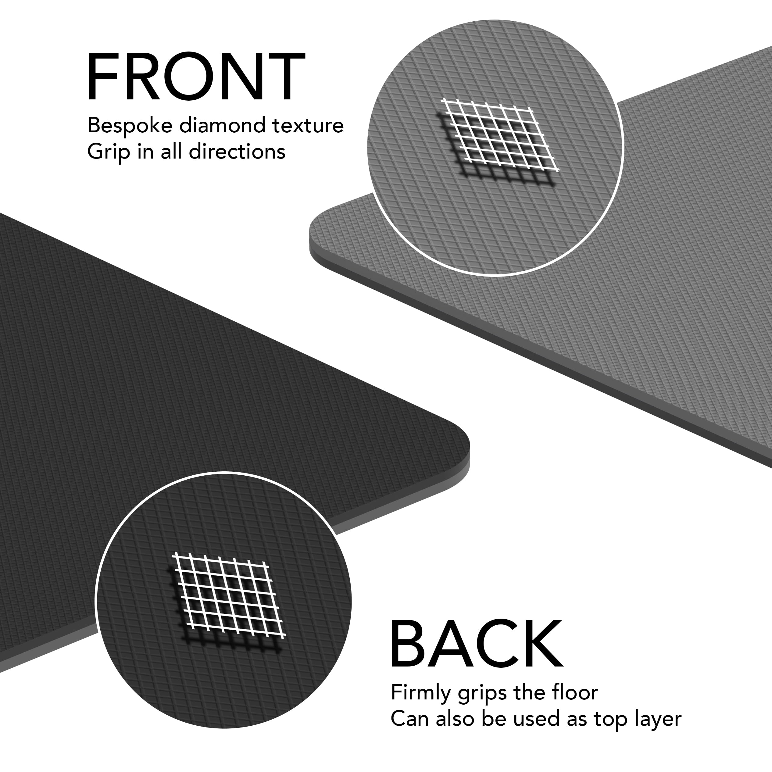 Extra Wide TPE Exercise Mat - 10mm Thick Non-Slip Yoga Mat