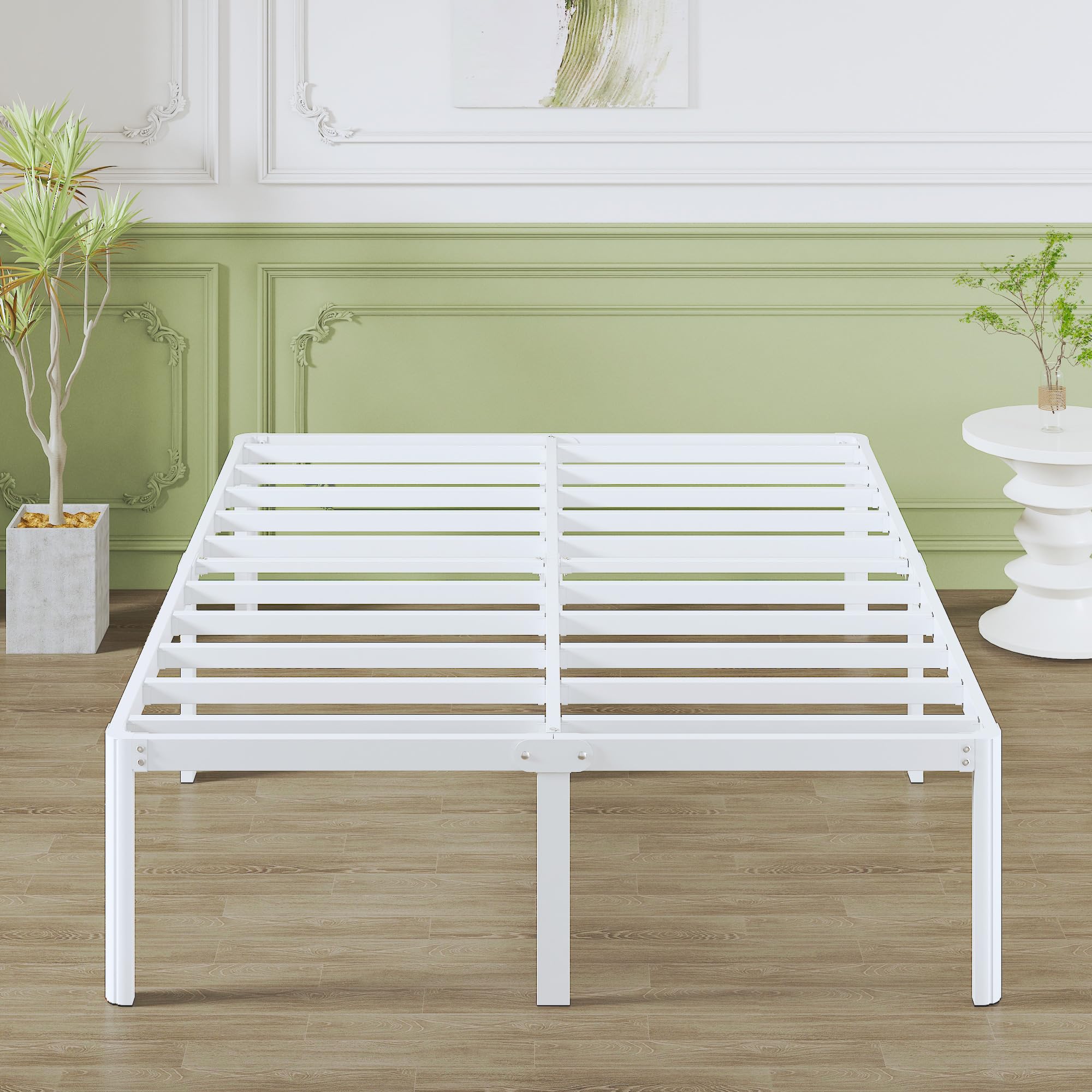 Lutown-Teen Super King Metal Bed Frame | 41cm High with Storage Space