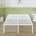 Lutown-Teen Small Double Bed Frame 120x200 – Heavy Duty Metal White