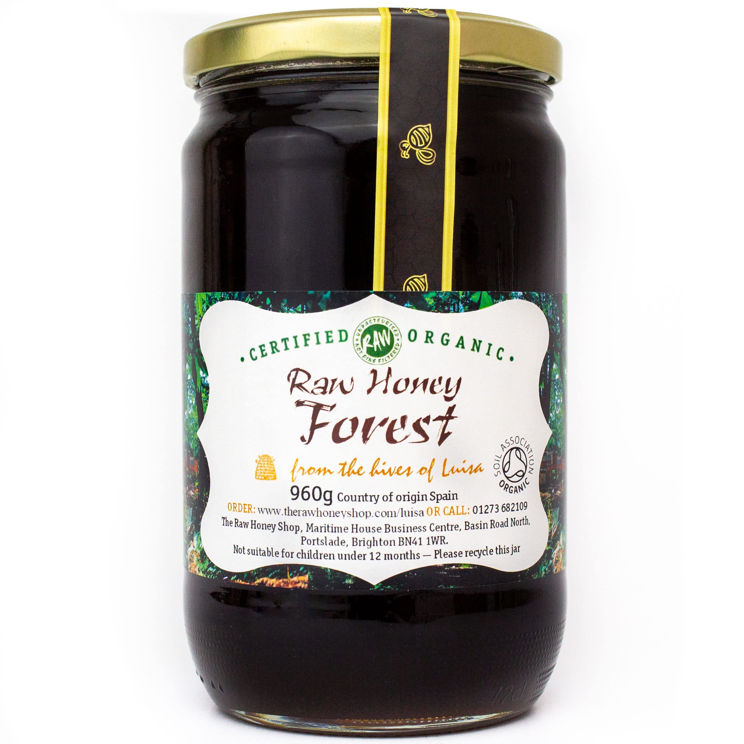 Luisa’s Raw Organic Forest Honey – 960g Pure Unpasteurised Tree Honey