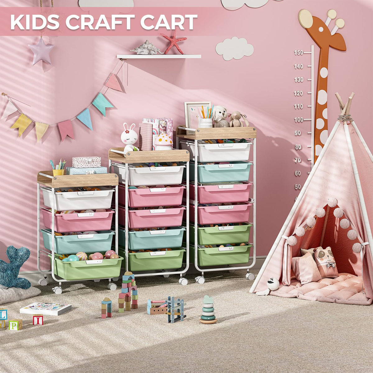 SYKIARIOL 6-Drawer Storage Cart - image 5