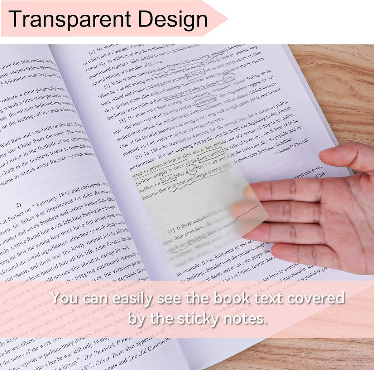 Massive Discounts Transparent Sticky Notes | 2100 Sheets Waterproof