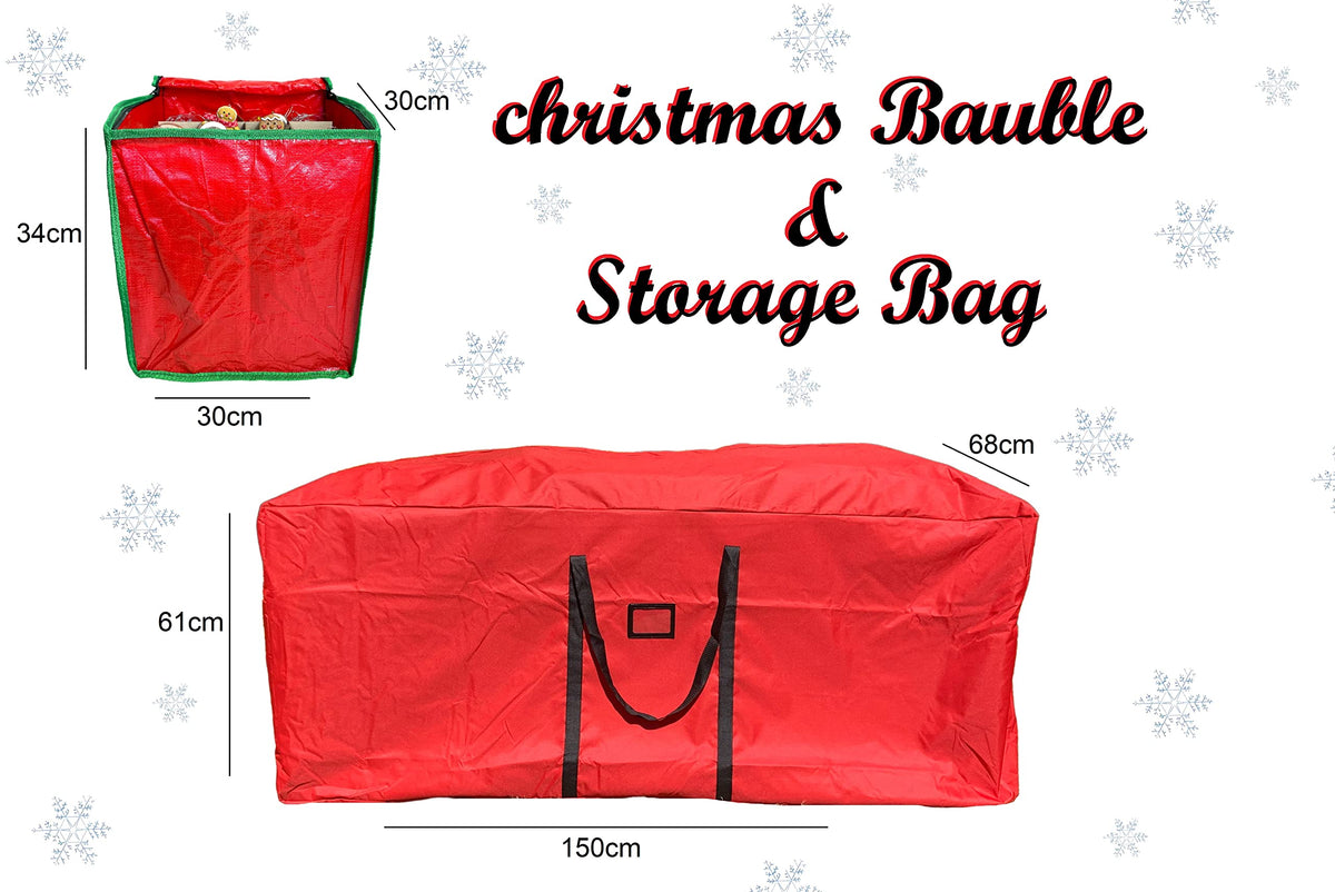 Modo Christmas Tree and Decoration Storage Bags Christmas Tree Storage Bag & Bauble Bag Set 2 Pack