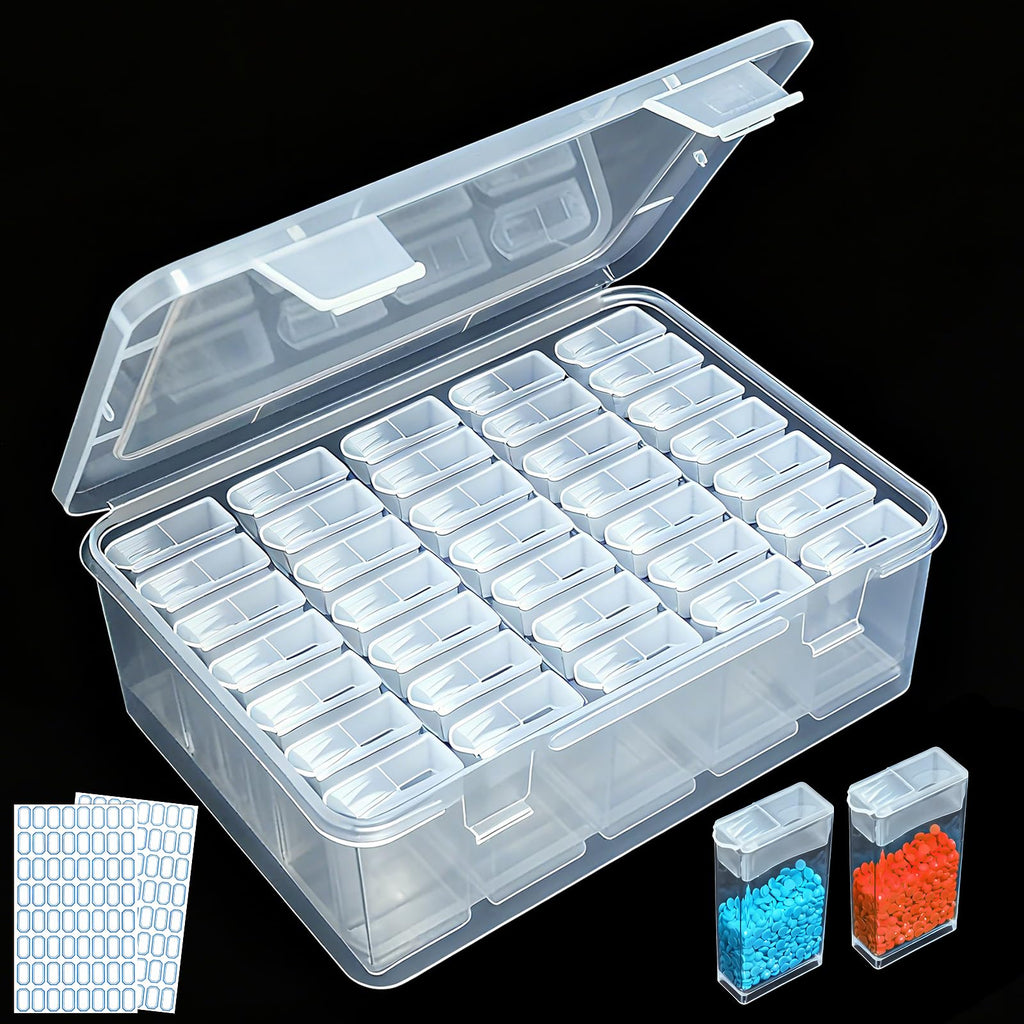 Qualsen Diamond Art Accessories Storage Boxes, 35 Grids, 1 Pack - image 1
