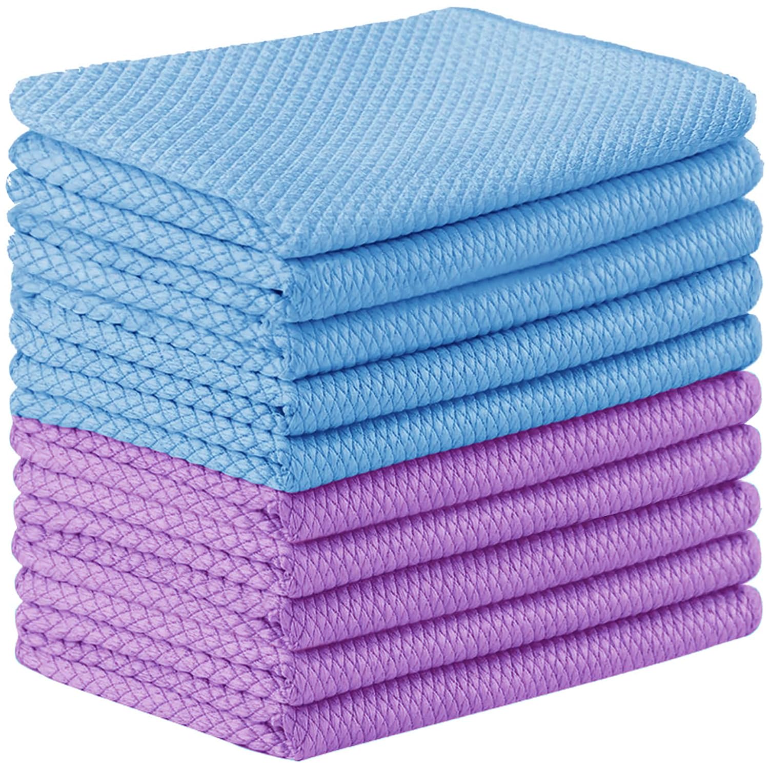 HIDMD Fish Scale Microfiber Cleaning Cloths – Lint Free 10 Pack (30x30cm)