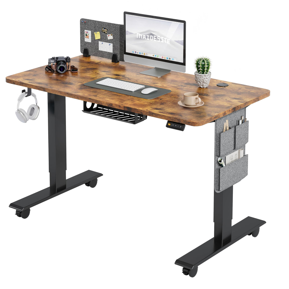 MAIDeSITe Electric Height Adjustable Standing Desk, 120x60cm Sit Stand Desk - image 1