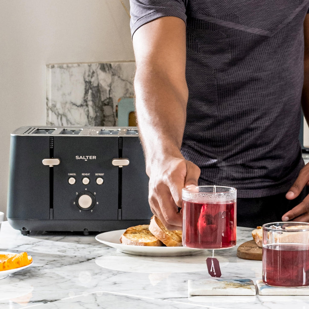 Salter Marino 4-Slice Toaster | 7 Browning Levels | Blue Grey