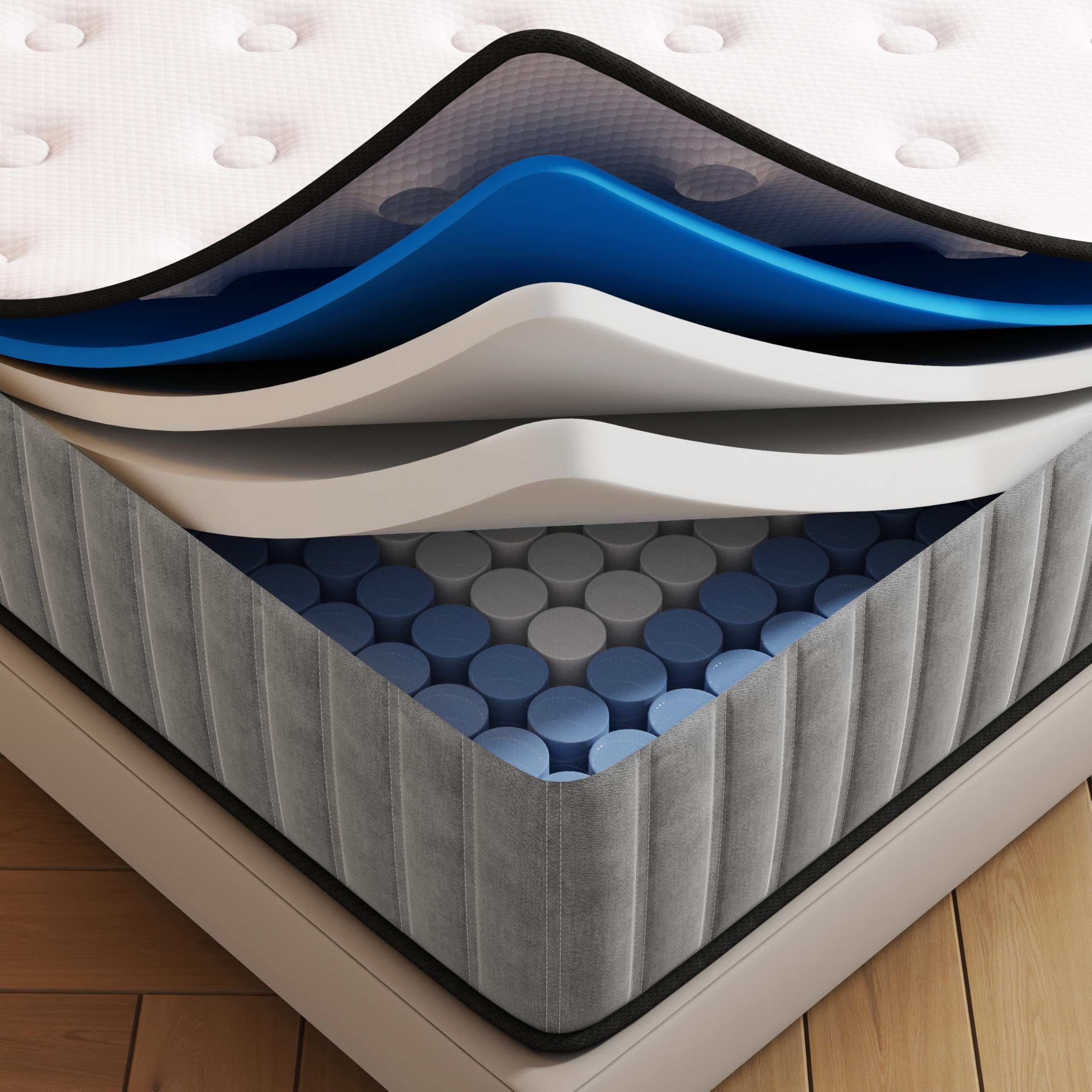 Matoresu Single Hybrid Mattress – 21CM Memory Foam & Pocket Spring