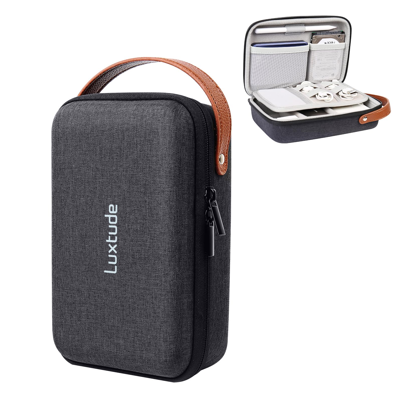 Luxtude Hard Electronic Organizer Case – Portable Travel Tech Bag
