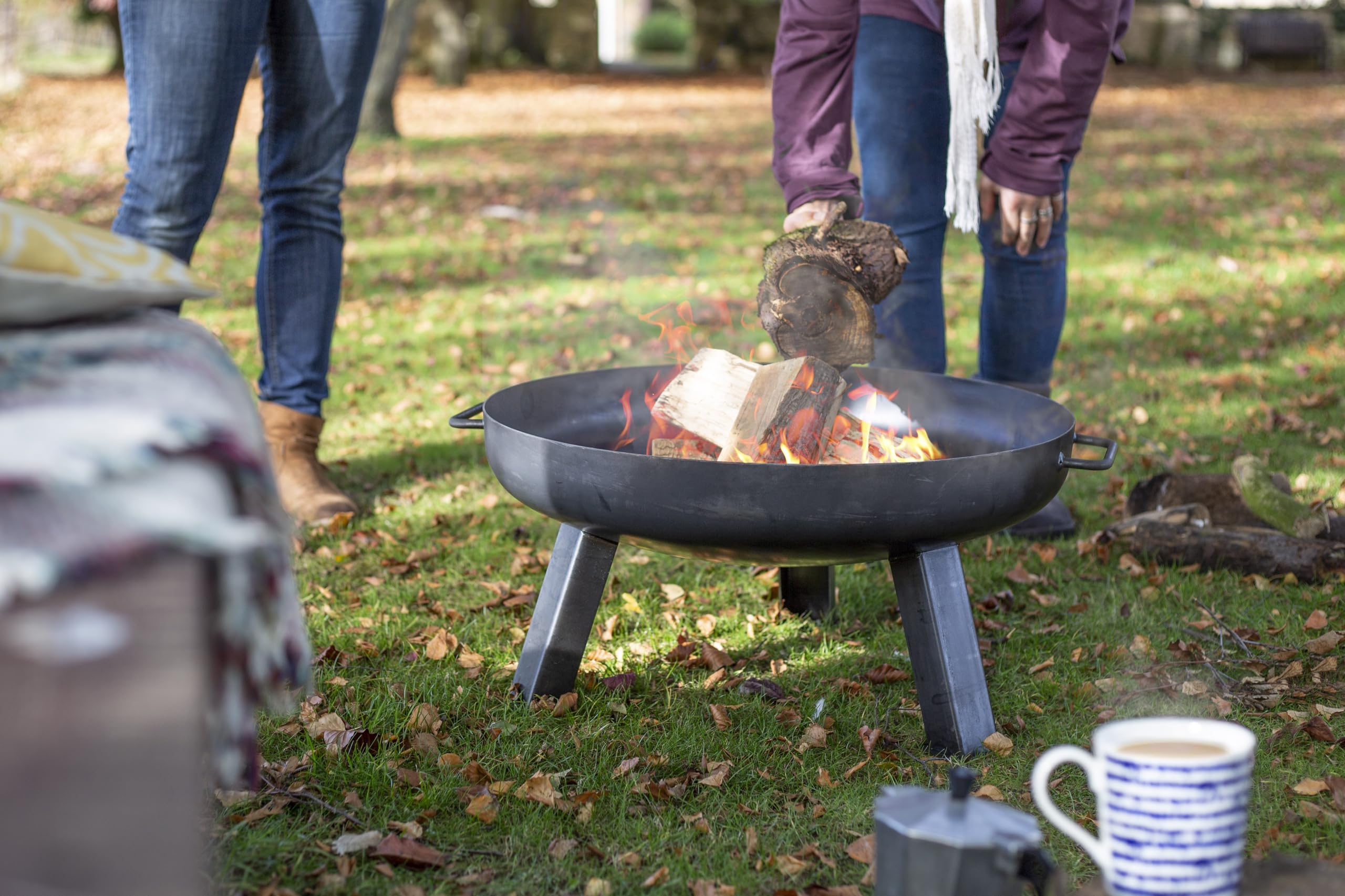 La Hacienda Pittsburgh Small Fire Pit – Oiled Steel Outdoor BBQ