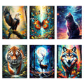 Jolof Store 6-Pack Animal Diamond Painting Kits for Adults - 12x16 DIY Art