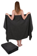 Betz Dresden 2-Piece XXL Sauna Bath Towel Set - 100% Cotton Dark Grey