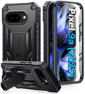 FNTCASE for Google Pixel 9A Case | Military Grade Rugged Kickstand - Black