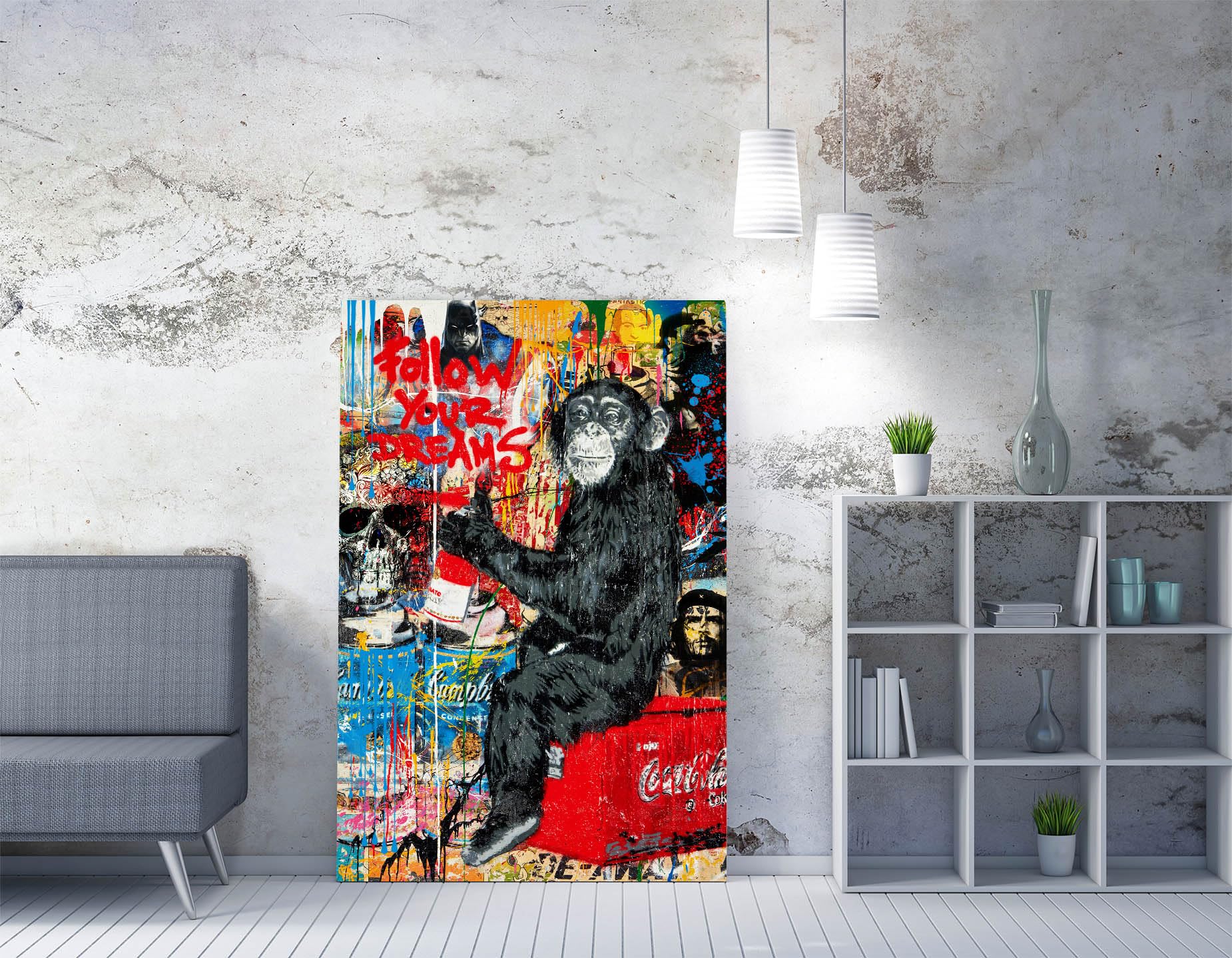 Jolof Store Banksy Follow Your Dreams Graffiti Canvas Wall Art Print