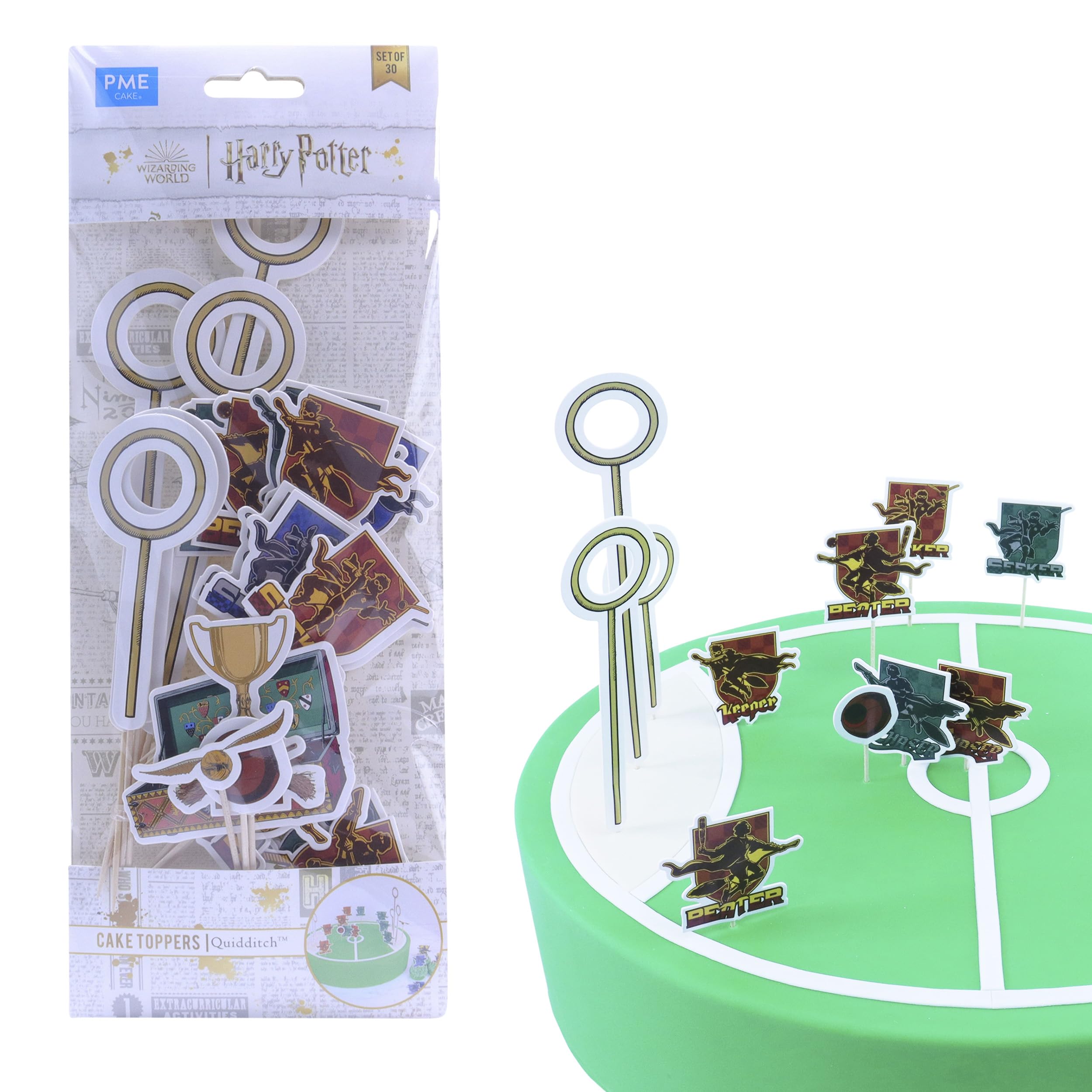 PME Harry Potter Quidditch Cake Toppers - 30 Pack Baking Decorations