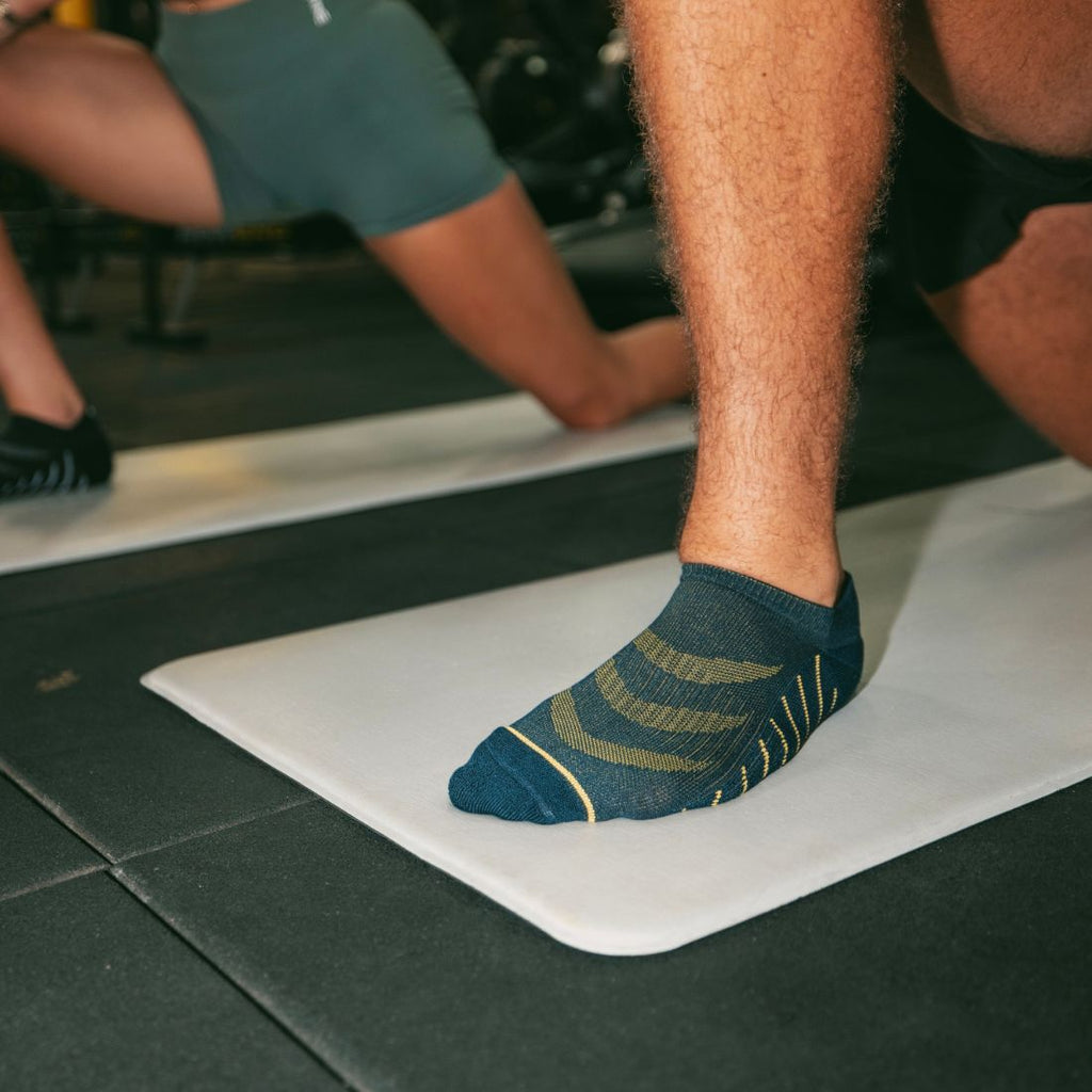 Swole Panda Navy Performance Trainer Socks | Cushioned Bamboo Athletic Socks