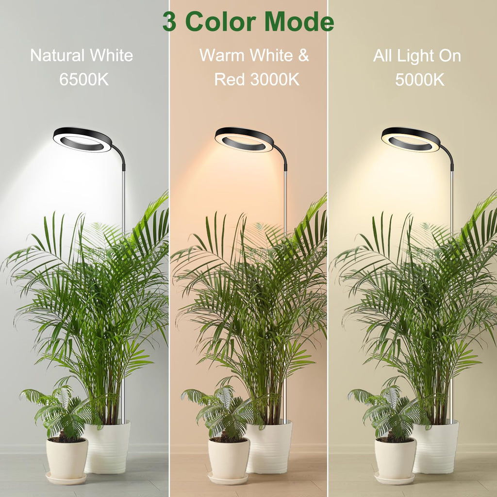 Wolezek 80 LED Full Spectrum Grow Light | 65in Adjustable Plant Lamp