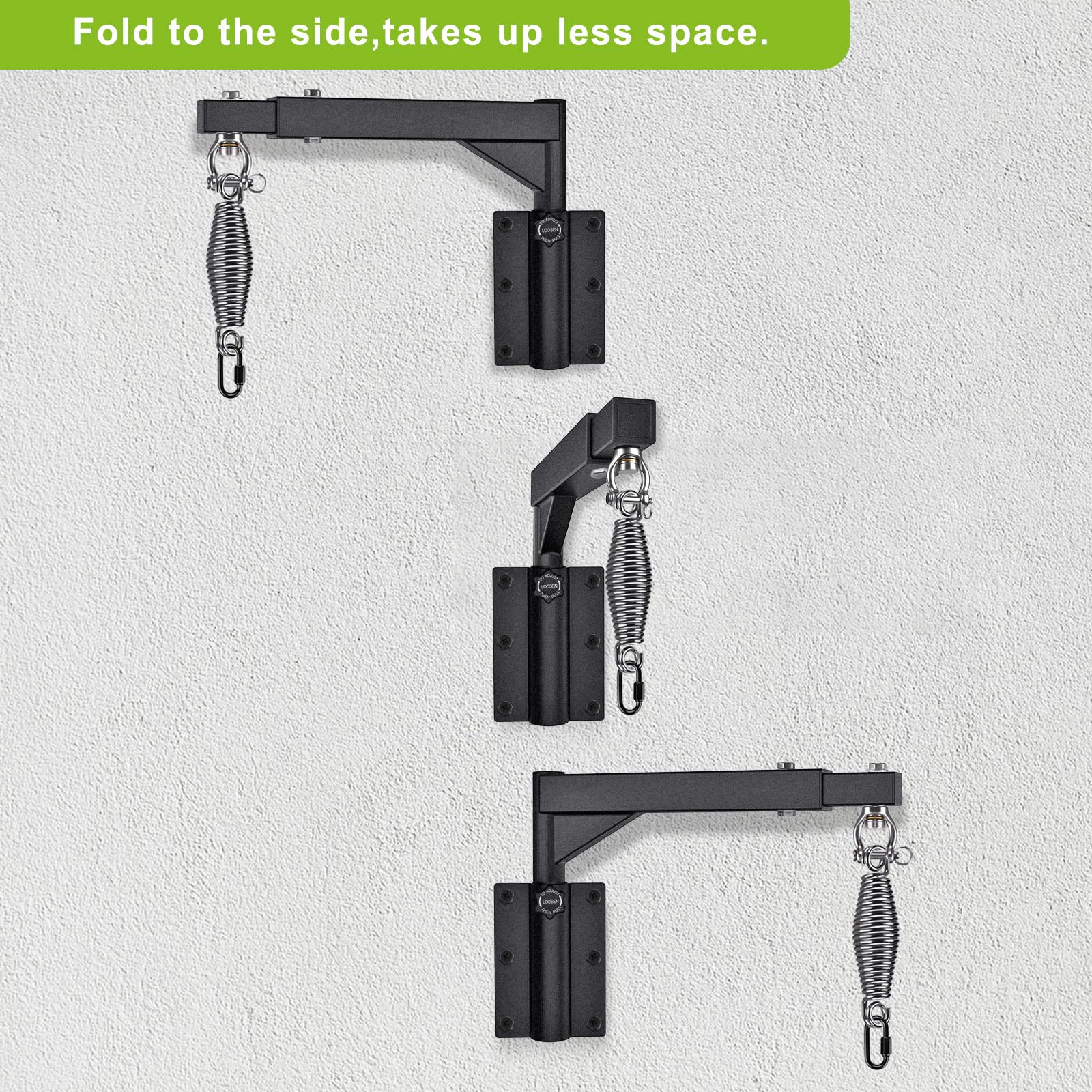 BeneLabel Heavy Bag Wall Mount Hanger | Adjustable 44-64cm Silent Swivel