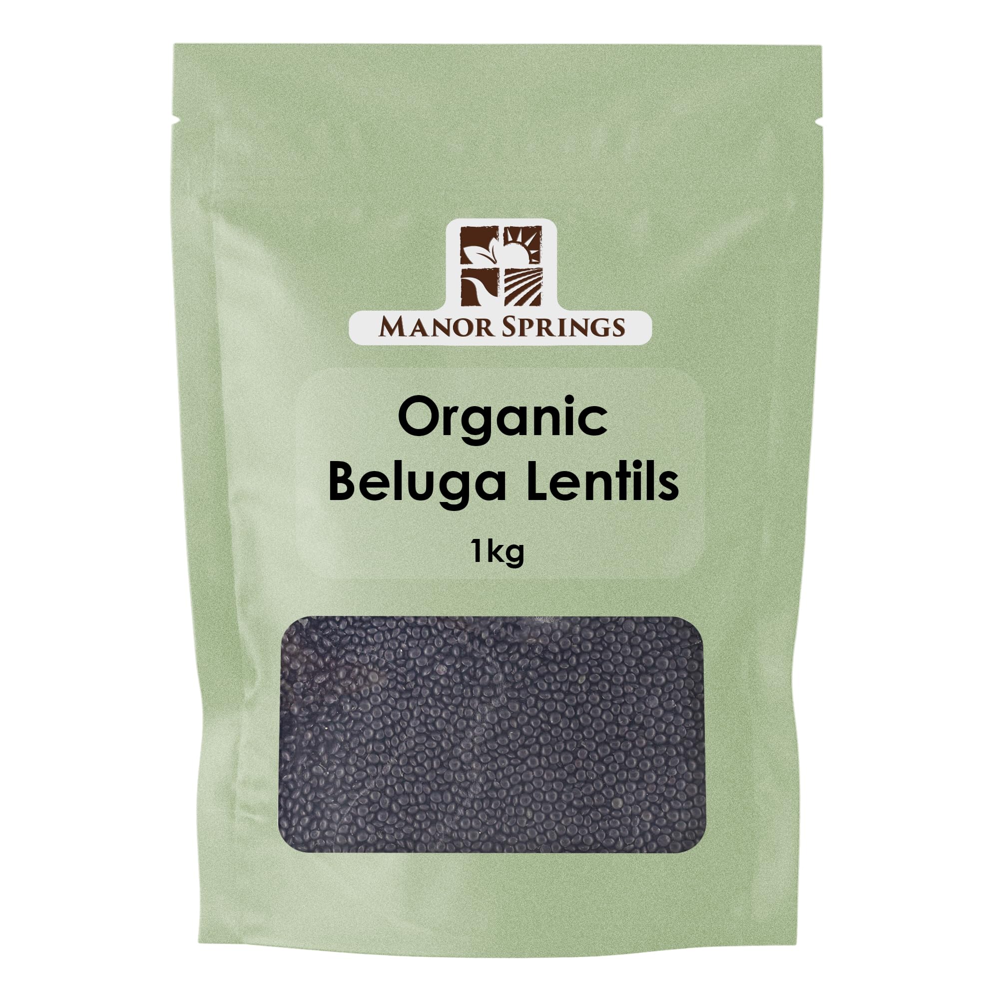 Manor Springs Organic Black Beluga Lentils – 1kg Plant-Based Protein