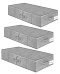Jolof Store Under Bed Storage Boxes - 3 Pack Foldable Fabric Organisers