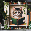Abakuhaus Cat Shower Curtain | Waterproof Fabric Bathroom Decor – 175x200cm